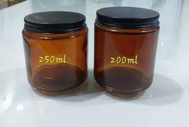 Black Amber Glass Candle Jar