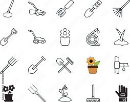 Gardening Vector Icon Set Such As