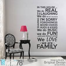 Family Rules Vinyl Wall Decal House