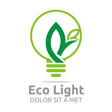 Abstract Logo Eco Light Bulb Design
