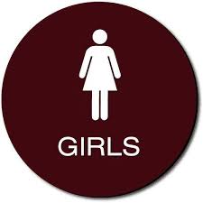 California Girls Restroom Door Sign