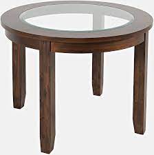 42 Inch Round Glass Inlay Dining Table