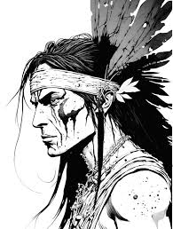 Native American Warrior Coloring Page