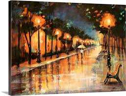 Halos In The Rain Large Solid Faced Canvas Wall Art Print Great Big Canvas