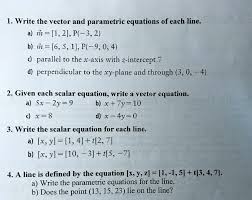 Parametric Equations Of Each Line