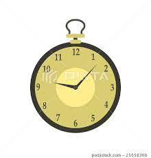 Pocket Watch Icon In Flat Style Stock