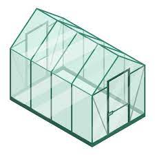 Plastic Greenhouse Icon Isometric Of