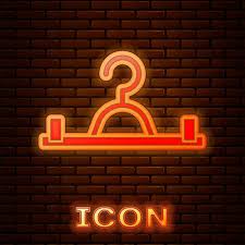 Glowing Neon Hanger Wardrobe Icon