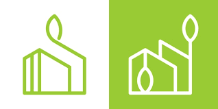Logo Design Green House Minimalist Icon