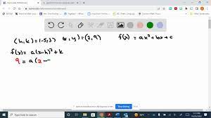 Equation Of The Quadratic Function