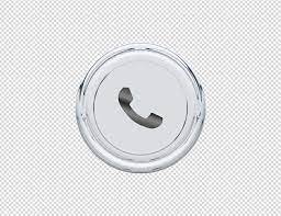 3d Rendering Phone Icon Silver Glossy