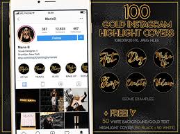 Black And Gold Instagram Highlight