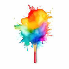 Watercolor Paint Stroke Icon Rainbow