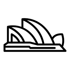 Sydney Opera House Icon Outline Vector