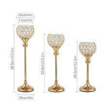 Crystal Candle Holder Tea Light Candlestick Holders For Wedding Table Decoration Centerpiece For Party Home Decor 5pcs Gold