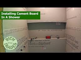 Installing Cement Board In A Shower