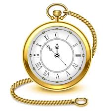 Vintage Gold Pocket Watch And Chain