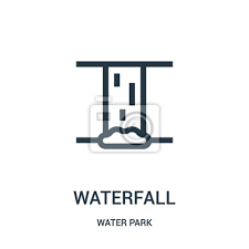 Waterfall Icon Vector From Water Park