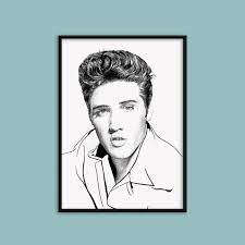 Elvis Presley Wall Art Print Retro 50s