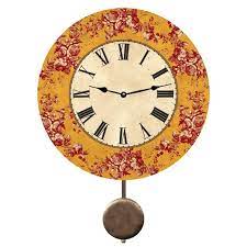 Fl Clock With Pendulum Mustard
