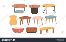 Set Tables Scandinavian Style Wooden