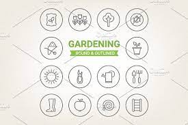 Circle Gardening Icons Business Card