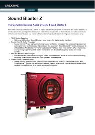 sound blaster z manualzz