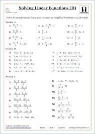Solving Linear Equations Algebra