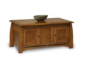 Oak Wood Mission Coffee Table Cabinet