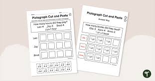 Pictograph Cut And Paste Worksheet