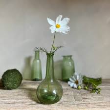 Recycled Glass Bottle Vase Green Home