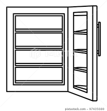 Glass Door Fridge Icon Outline
