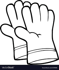 Garden Gloves Icon Outline Style