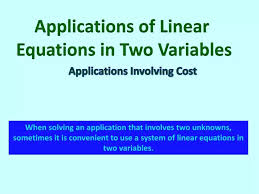Ppt S Of Linear Equations