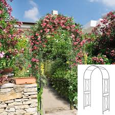 Gymax Garden Arch Arbor Trellis 7 2 Ft