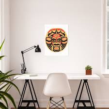 Flat Style Icon With Tribal Mask Symbol