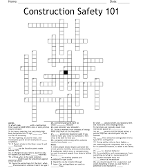 construction safety crossword wordmint