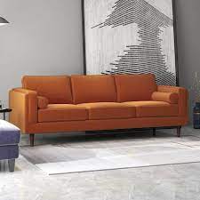 Luxury Modern Velvet Sofa Orange