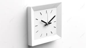 Contemporary White Wall Clock 3d Render