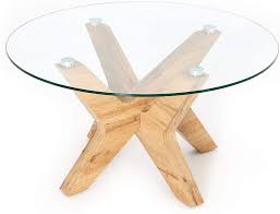 Ivinta Round Glass Coffee Tables For
