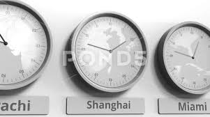 Round Clock Showing Shanghai China