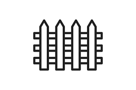 House Fence Line Icon Graphic By