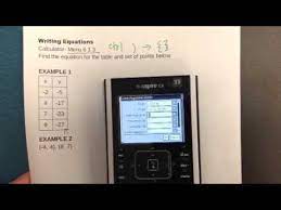 Using Ti Nspire To Write Equations From