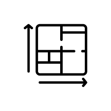 House Plan Icon Set Floor Design