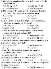 8 What Is The Equation Of A Circle With