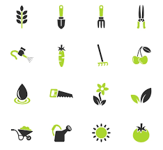Plants Tools Icon Set Stock Vector By