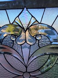 Clear Beveled Stained Glass Window