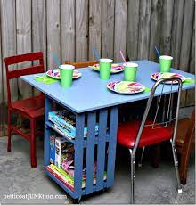 Kids Table Build Using Wood Crates And