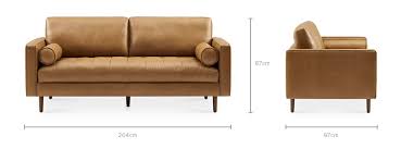 Madison Leather 3 Seater Sofa