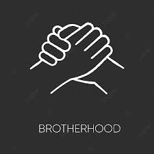 Chalk White Brotherhood Icon On Black